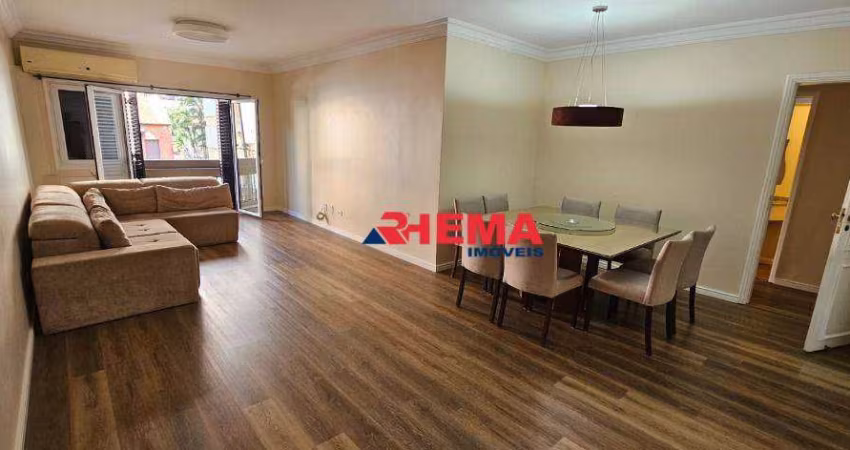 Apartamento com 4 dormitórios para alugar, 144 m² por R$ 7.204,00/mês - Gonzaga - Santos/SP