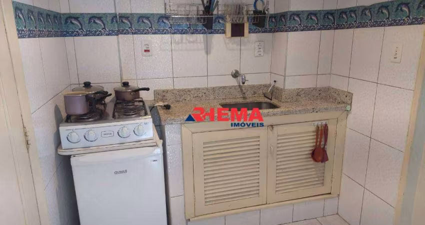 Kitnet para alugar, 29 m² por R$ 1.700/mês - Itararé - São Vicente/SP