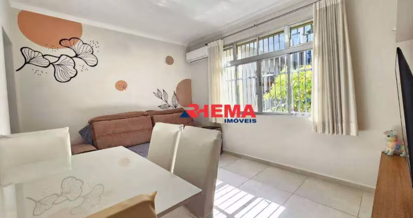 Apartamento com 2 dormitórios à venda, 60 m² por r$ 450.000,00 - embaré - santos/sp