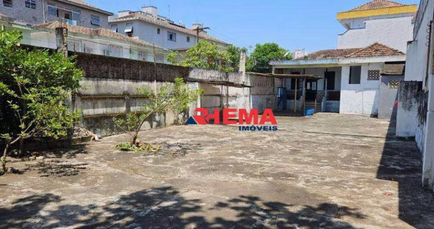 Terreno à venda, 369 m² por R$ 2.120.000,00 - Aparecida - Santos/SP
