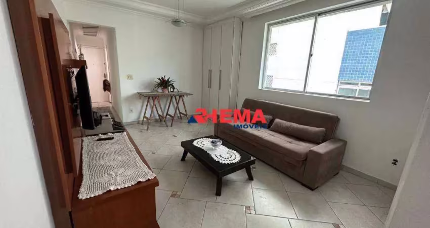 Apartamento com 1 dormitório para alugar, 55 m² por R$ 2.300,01/mês - Centro - Santos/SP
