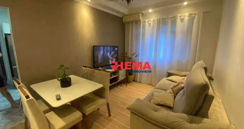 Apartamento com 2 dormitórios à venda, 67 m² por r$ 375.000,00 - josé menino - santos/sp