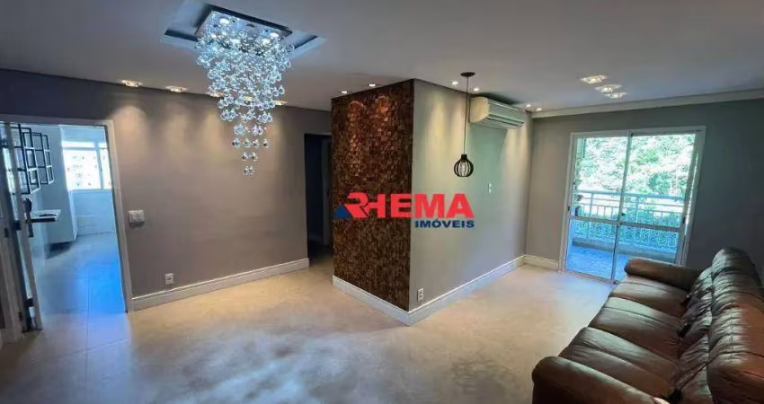 Apartamento com 3 dormitórios à venda, 83 m² por r$ 750.000,00 - marapé - santos/sp