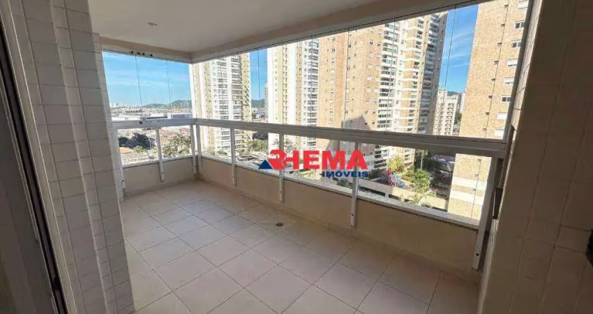Apartamento com 3 dormitórios para alugar, 92 m² por r$ 5.300,01/mês - ponta da praia - santos/sp