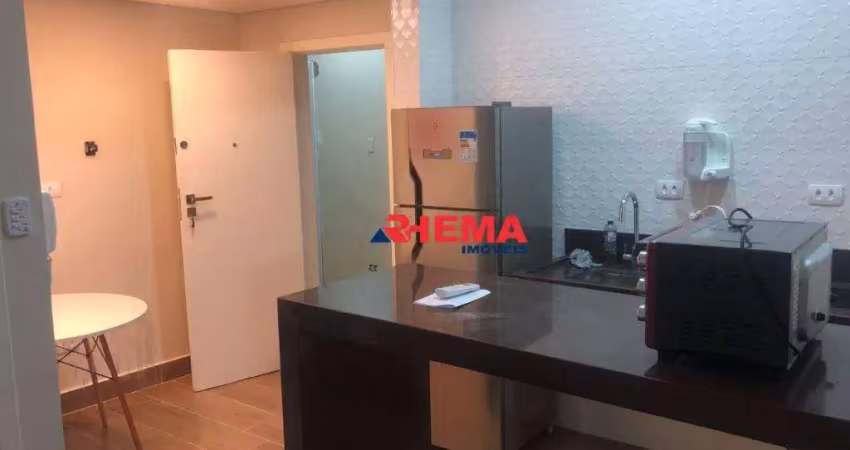 Kitnet para alugar, 22 m² por r$ 2.280/mês - gonzaga - santos/sp