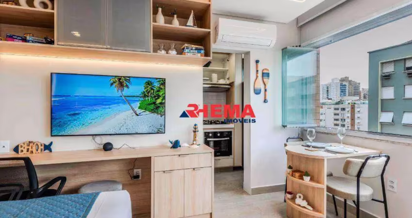 Sala living para alugar, 25 m² por r$ 4.200/mês - embaré - santos/sp