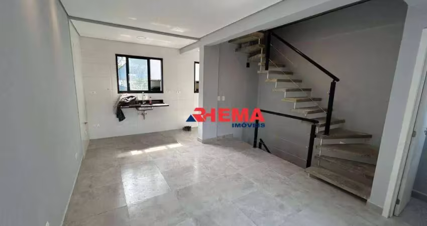 Sobrado com 2 dormitórios à venda, 116 m² por r$ 650.000,00 - marapé - santos/sp