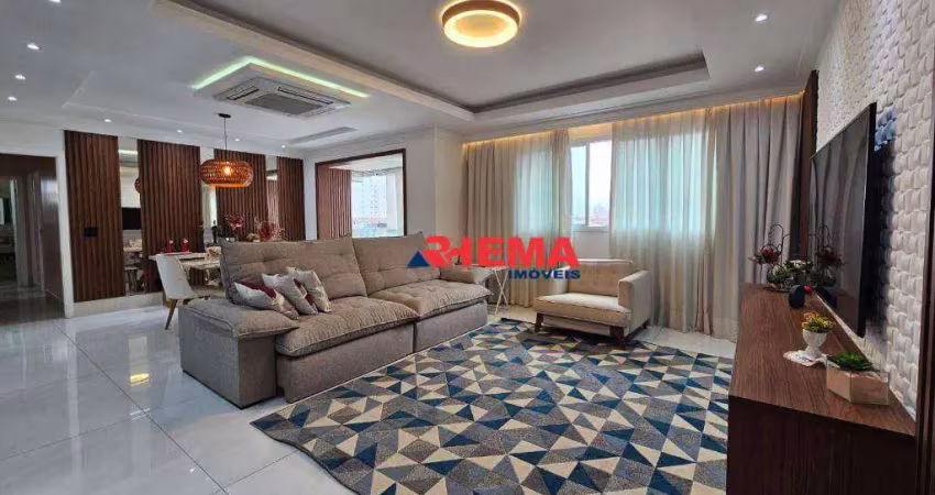 Apartamento com 3 dormitórios à venda, 147 m² por r$ 1.360.000,00 - boqueirão - santos/sp