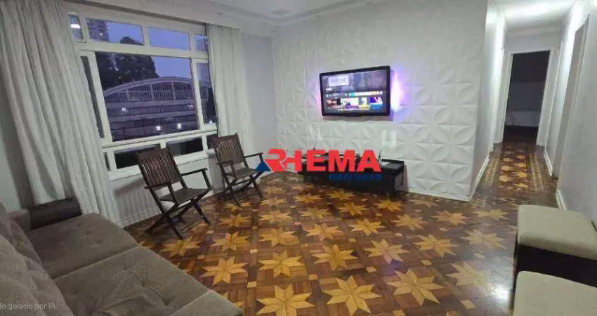 Apartamento com 3 dormitórios para alugar, 105 m² por r$ 4.119,00/mês - aparecida - santos/sp
