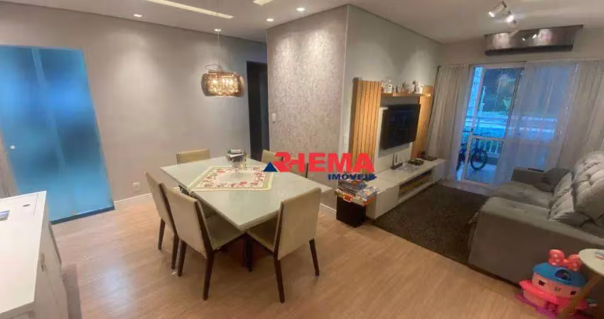 Apartamento com 3 dormitórios à venda, 83 m² por r$ 760.000,00 - marapé - santos/sp