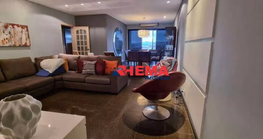 Apartamento com 3 dormitórios à venda, 130 m² por r$ 1.380.000,00 - boqueirão - santos/sp
