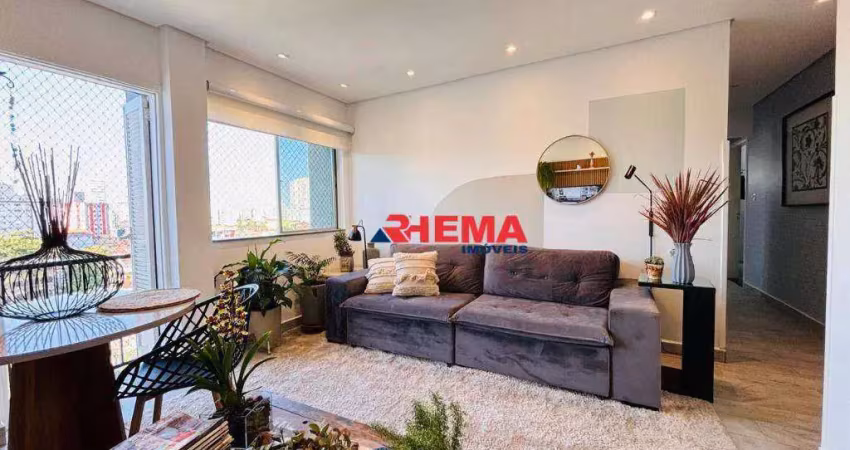 Apartamento com 2 dormitórios à venda, 90 m² por r$ 590.000,00 - vila belmiro - santos/sp