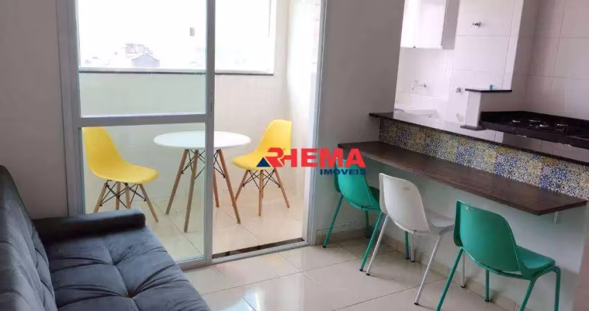 Apartamento com 1 dormitório para alugar, 38 m² por r$ 3.350,01/ano - macuco - santos/sp