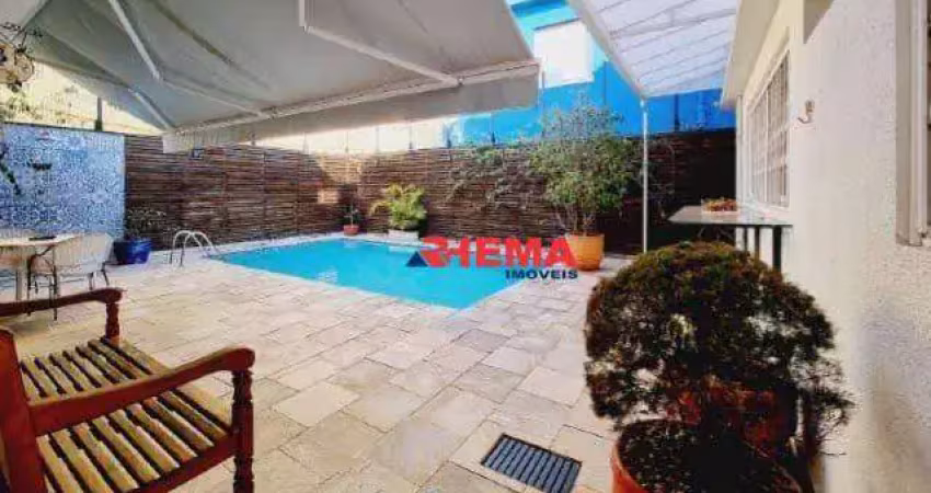 Sobrado com 5 dormitórios à venda, 314 m² por r$ 3.200.000,00 - boqueirão - santos/sp