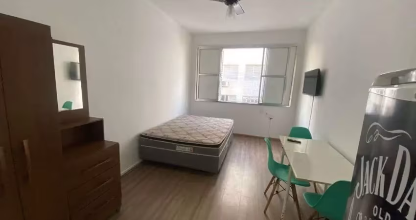 Kitnet para alugar, 28 m² por r$ 2.100/mês - josé menino - santos/sp