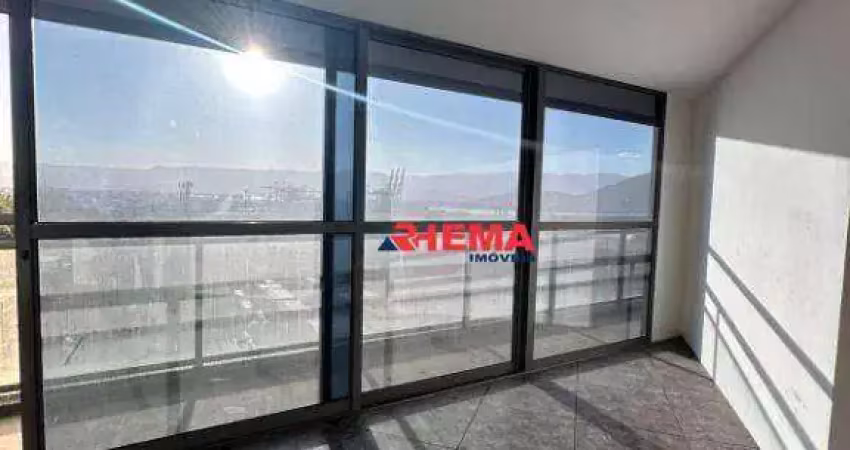 Sala para alugar, 77 m² por r$ 4.000,00/mês - valongo - santos/sp