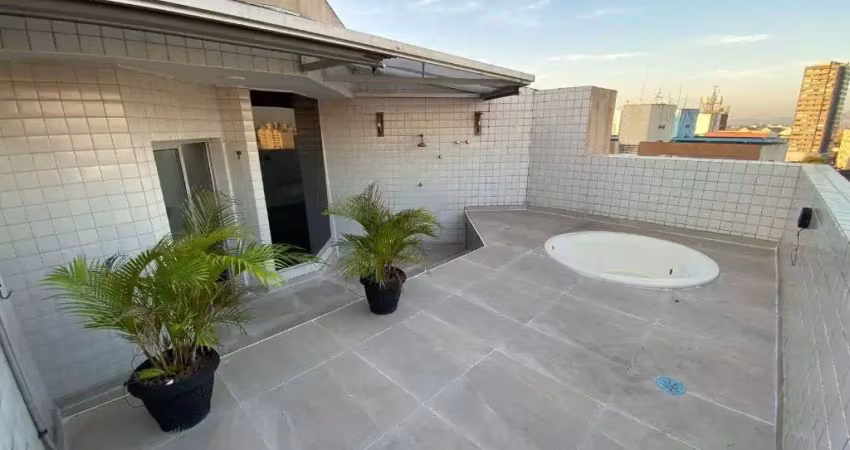 Cobertura 3 dormitórios para alugar, 119 m² por r$ 6.200/ano - encruzilhada - santos/sp