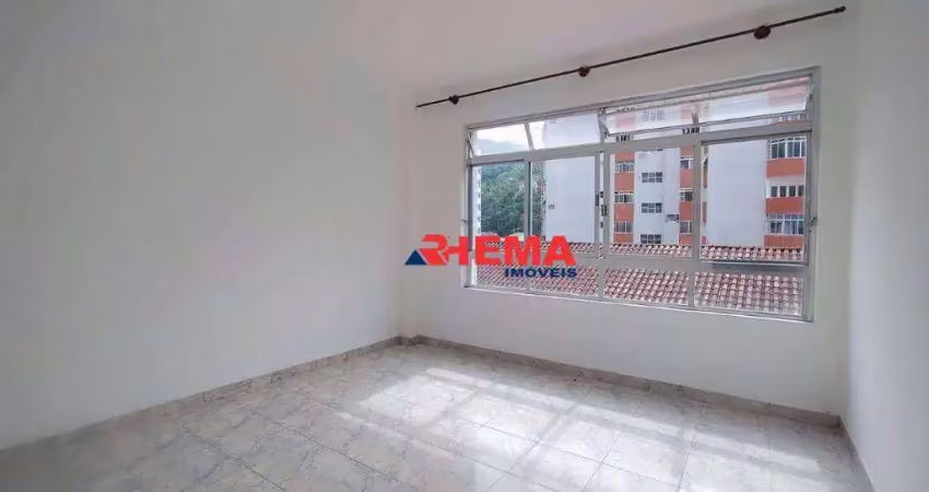 Sala living para alugar, 38 m² por r$ 1.800/mês - josé menino - santos/sp