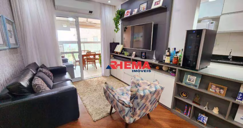 Apartamento com 2 dormitórios para alugar, 66 m² por r$ 5.800,01/mês - josé menino - santos/sp