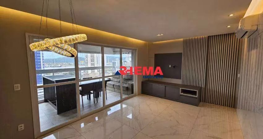 Apartamento com 3 dormitórios para alugar, 111 m² por r$ 8.800,01/mês - ponta da praia - santos/sp