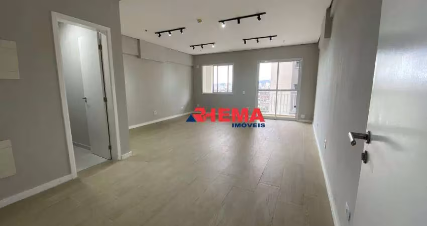 Sala para alugar, 42 m² por r$ 2.100,01/mês - vila matias - santos/sp