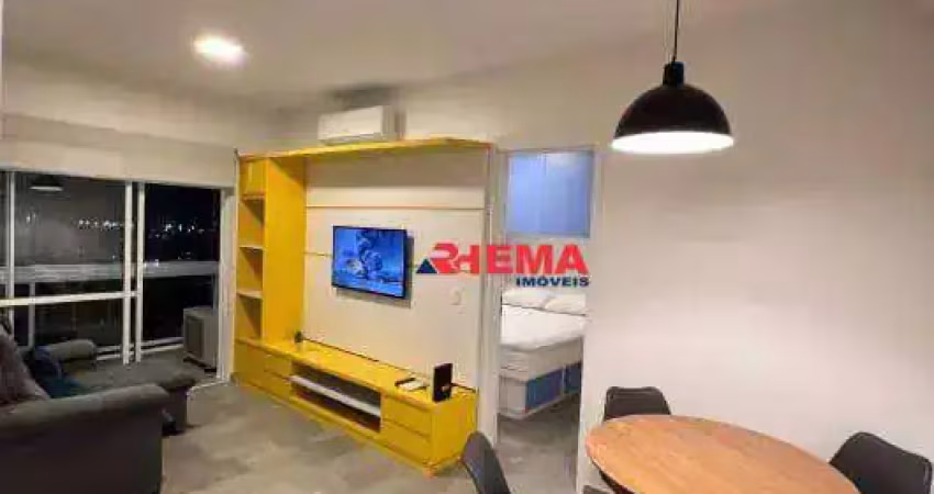 Apartamento com 1 dormitório para alugar, 47 m² por r$ 4.900,01/mês - boqueirão - santos/sp