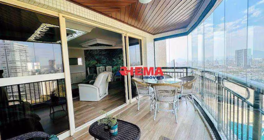 Apartamento com 3 dormitórios à venda, 185 m² por r$ 2.350.000,00 - aparecida - santos/sp