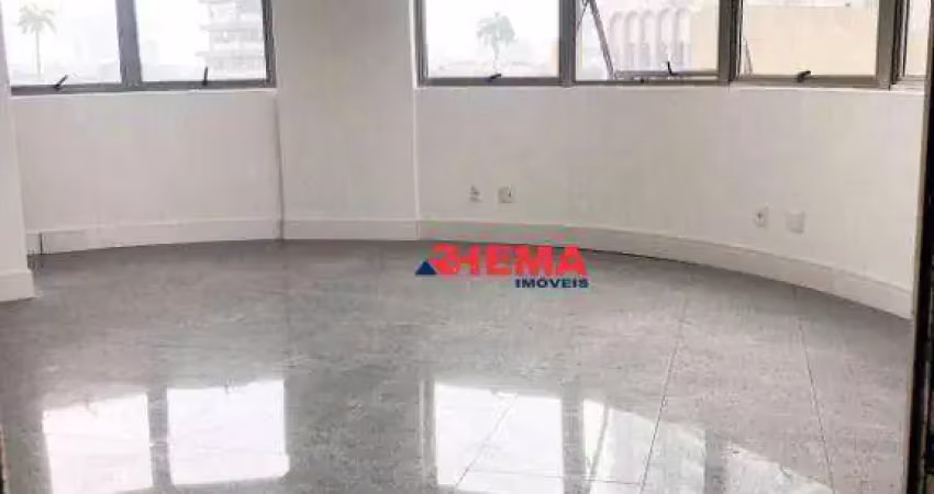 Sala para alugar, 45 m² por r$ 3.500,01/mês - vila mathias - santos/sp