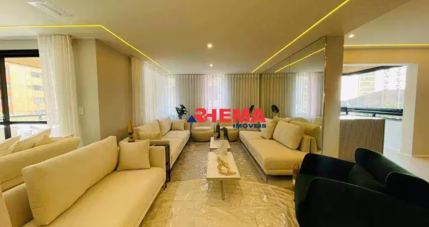 Apartamento com 4 dormitórios à venda, 295 m² por r$ 3.200.000,00 - boqueirão - santos/sp