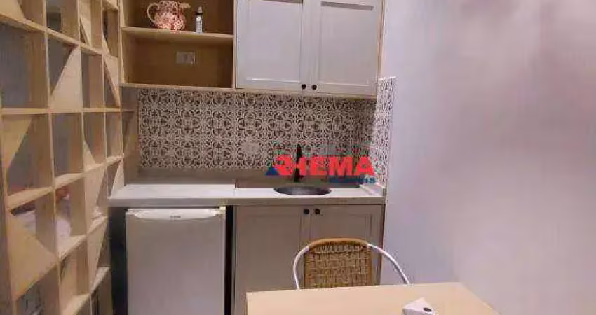 Kitnet com 1 dormitório à venda, 38 m² por r$ 340.000,00 - ponta da praia - santos/sp
