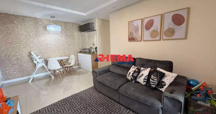 Apartamento com 3 dormitórios à venda, 87 m² por r$ 1.260.000,00 - pompéia - santos/sp