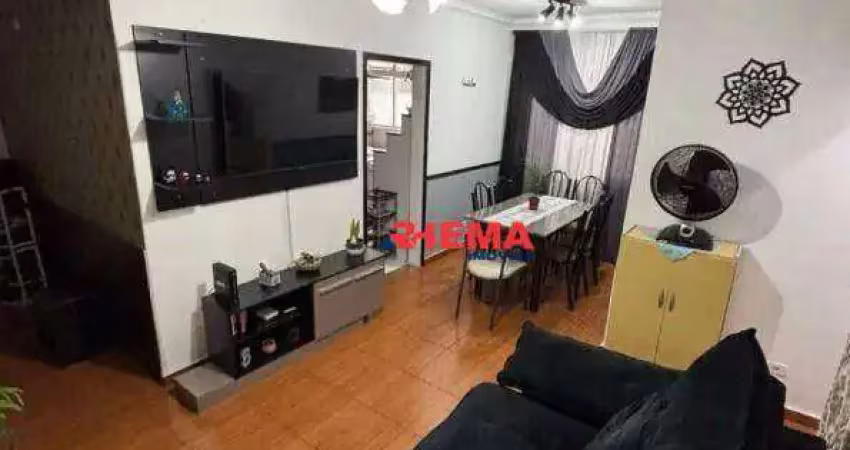 Apartamento com 2 dormitórios à venda, 81 m² por r$ 405.000,00 - encruzilhada - santos/sp