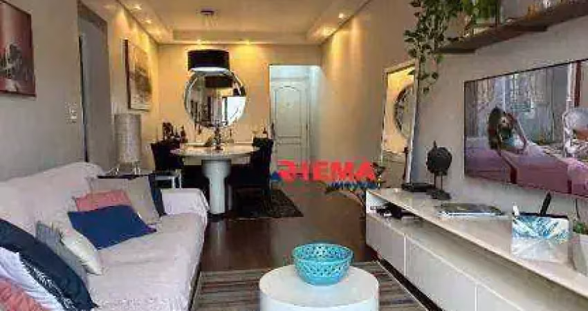 Apartamento com 2 dormitórios à venda, 90 m² por r$ 560.000,00 - embaré - santos/sp
