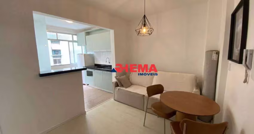 Apartamento com 1 dormitório para alugar, 49 m² por r$ 3.800,01/mês - gonzaga - santos/sp