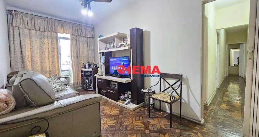 Apartamento com 2 dormitórios à venda, 63 m² por r$ 397.000,00 - marapé - santos/sp