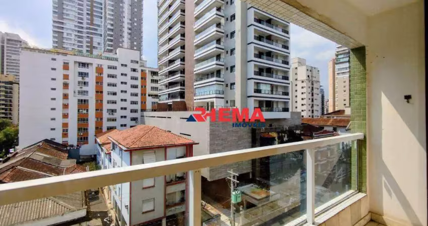 Apartamento com 4 dormitórios para alugar, 152 m² por r$ 6.000/mês - gonzaga - santos/sp