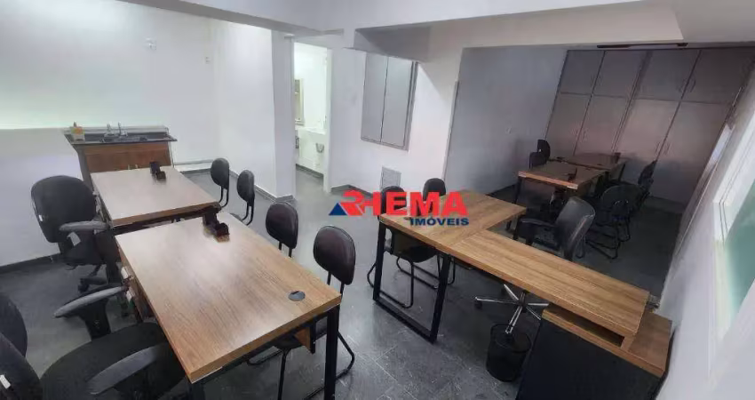 Sala para alugar, 40 m² por r$ 3.500,01/mês - gonzaga - santos/sp