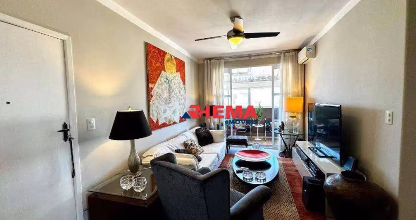 Apartamento com 1 dormitório à venda, 85 m² por r$ 747.000,00 - boqueirão - santos/sp
