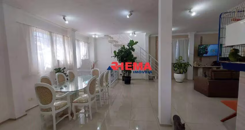 Sobrado com 4 dormitórios para alugar, 250 m² por r$ 6.100,01/mês - vila matias - santos/sp