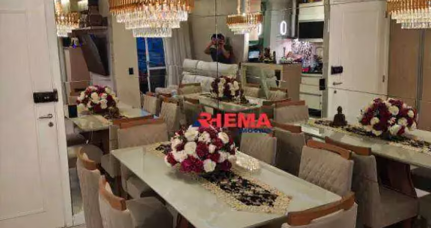 Apartamento com 2 dormitórios à venda, 64 m² por r$ 690.000,00 - marapé - santos/sp