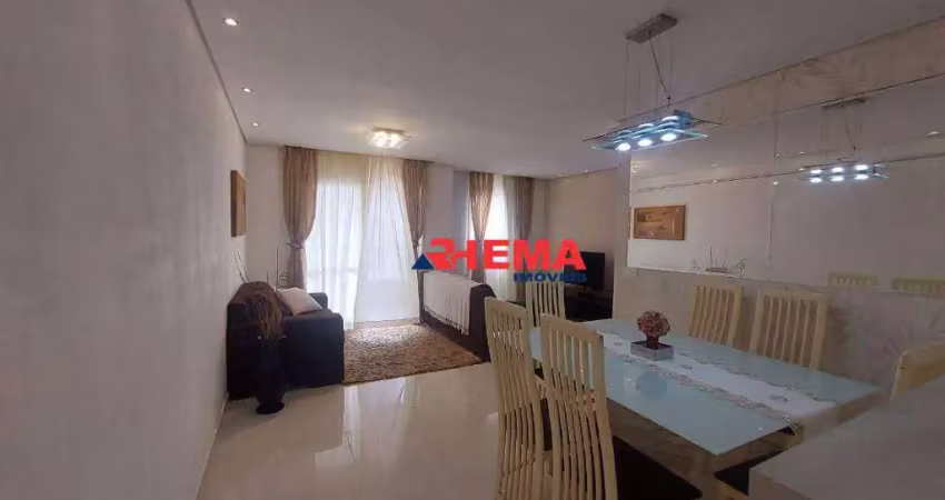 Apartamento com 2 dormitórios para alugar, 77 m² por r$ 5.000,01/mês - ponta da praia - santos/sp