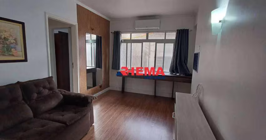 Apartamento com 1 dormitório para alugar, 47 m² por r$ 3.600,01/mês - gonzaga - santos/sp
