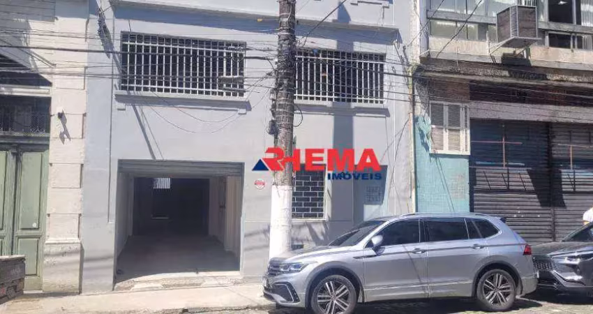 Galpão para alugar, 140 m² por r$ 6.000,00/mês - centro - santos/sp