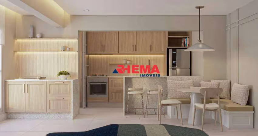 Apartamento garden com 1 dormitório à venda, 54 m² por r$ 495.000,00 - marapé - santos/sp
