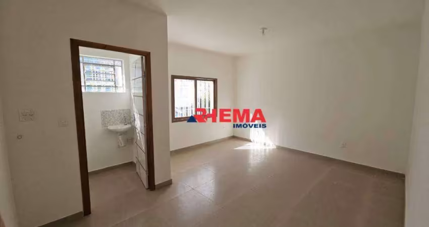 Sala para alugar, 21 m² por r$ 1.650,01/mês - marapé - santos/sp