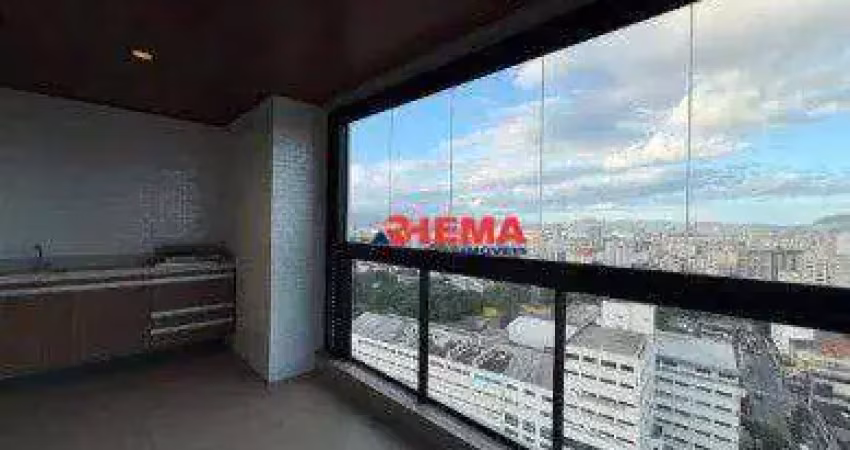 Apartamento com 1 dormitório para alugar, 54 m² por r$ 5.000,01/mês - boqueirão - santos/sp