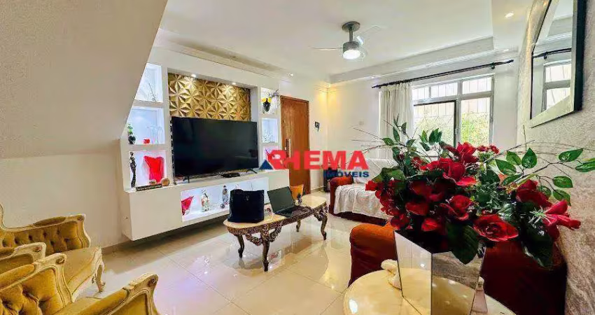 Casa com 3 dormitórios à venda, 143 m² por r$ 795.000,00 - boqueirão - santos/sp