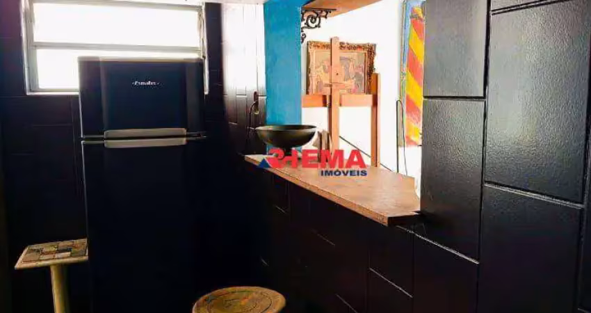 Apartamento com 1 dormitório à venda, 42 m² por r$ 370.000,00 - boqueirão - santos/sp