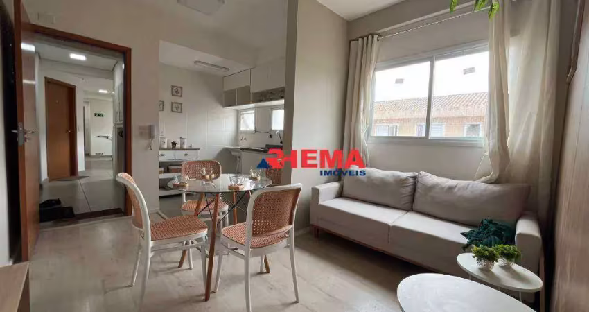 Apartamento com 2 dormitórios para alugar, 40 m² por r$ 2.900,02/mês - estuário - santos/sp