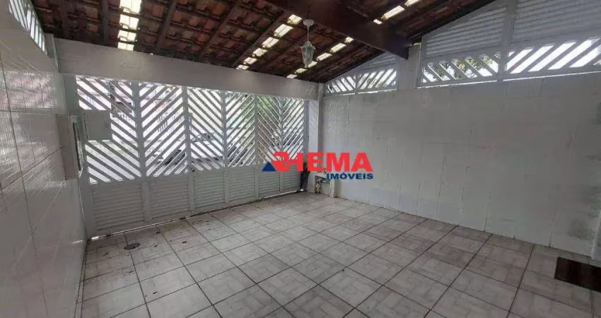 Sobrado com 3 dormitórios para alugar, 125 m² por r$ 4.500,01/mês - campo grande - santos/sp